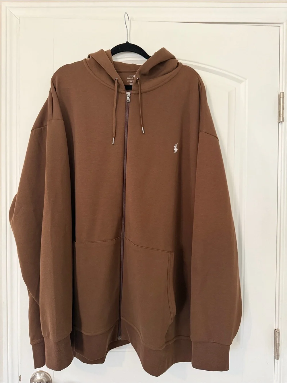 Polo by Ralph Lauren Chest-Embroidered Brown Full-Zip Hoodie